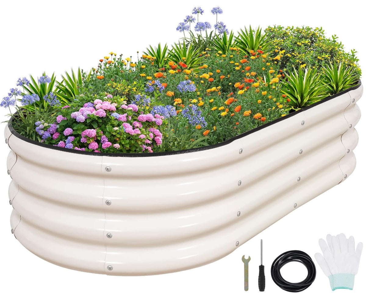 1MORE galvanized raised garden bed setup showing durable panels and assembly-ready design
