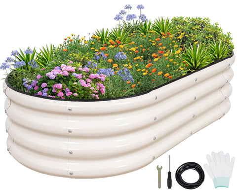 1MORE galvanized raised garden bed setup showing durable panels and assembly-ready design