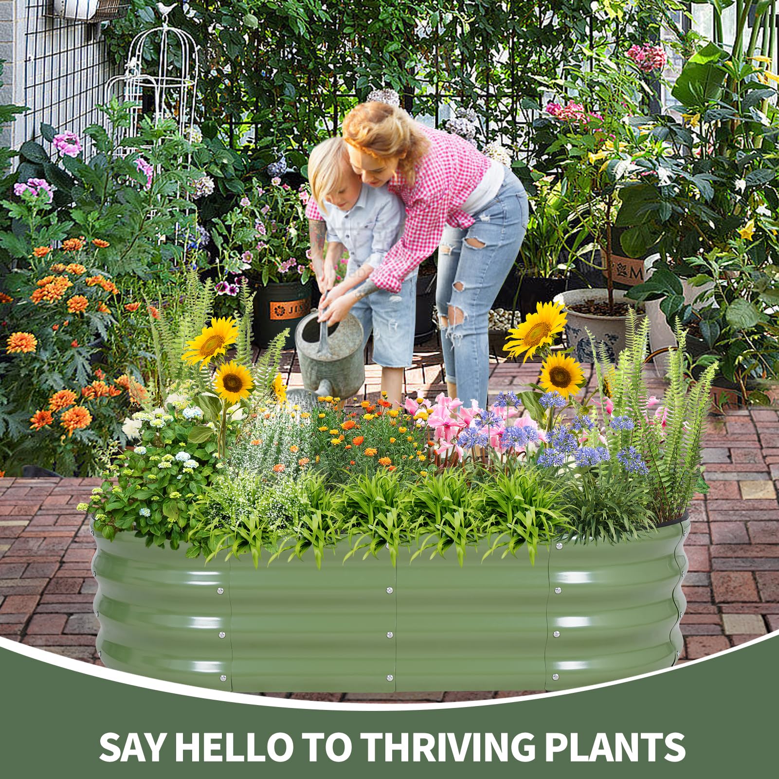 1MORE raised bed safety edge with rubber strips for safe handling.