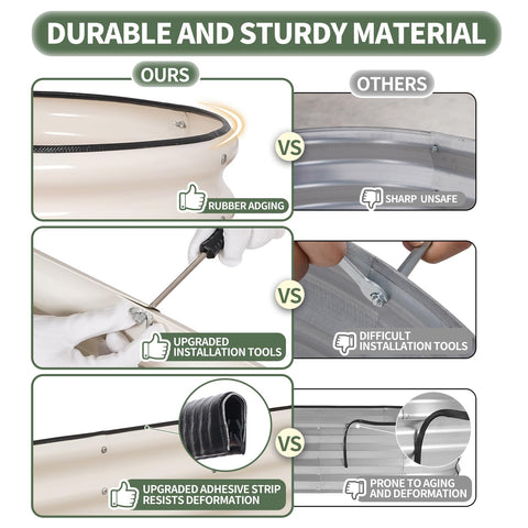 1MORE safety edge design with rubber strips protects hands during planting