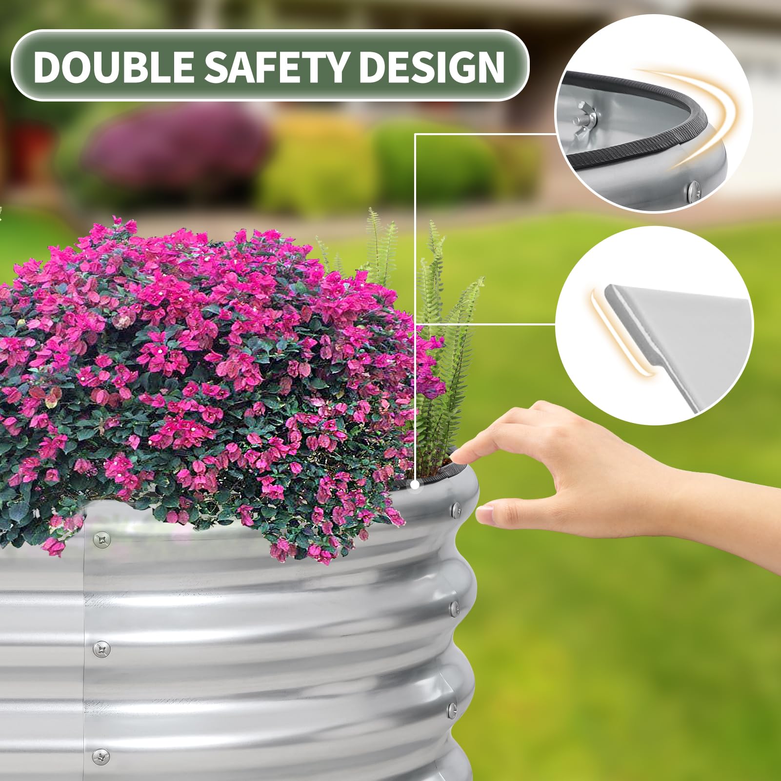 1MORE safety-edge with rubber strips protects hands during assembly and gardening