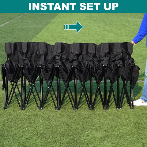 1MORE Soccer Bench in use at a game sideline