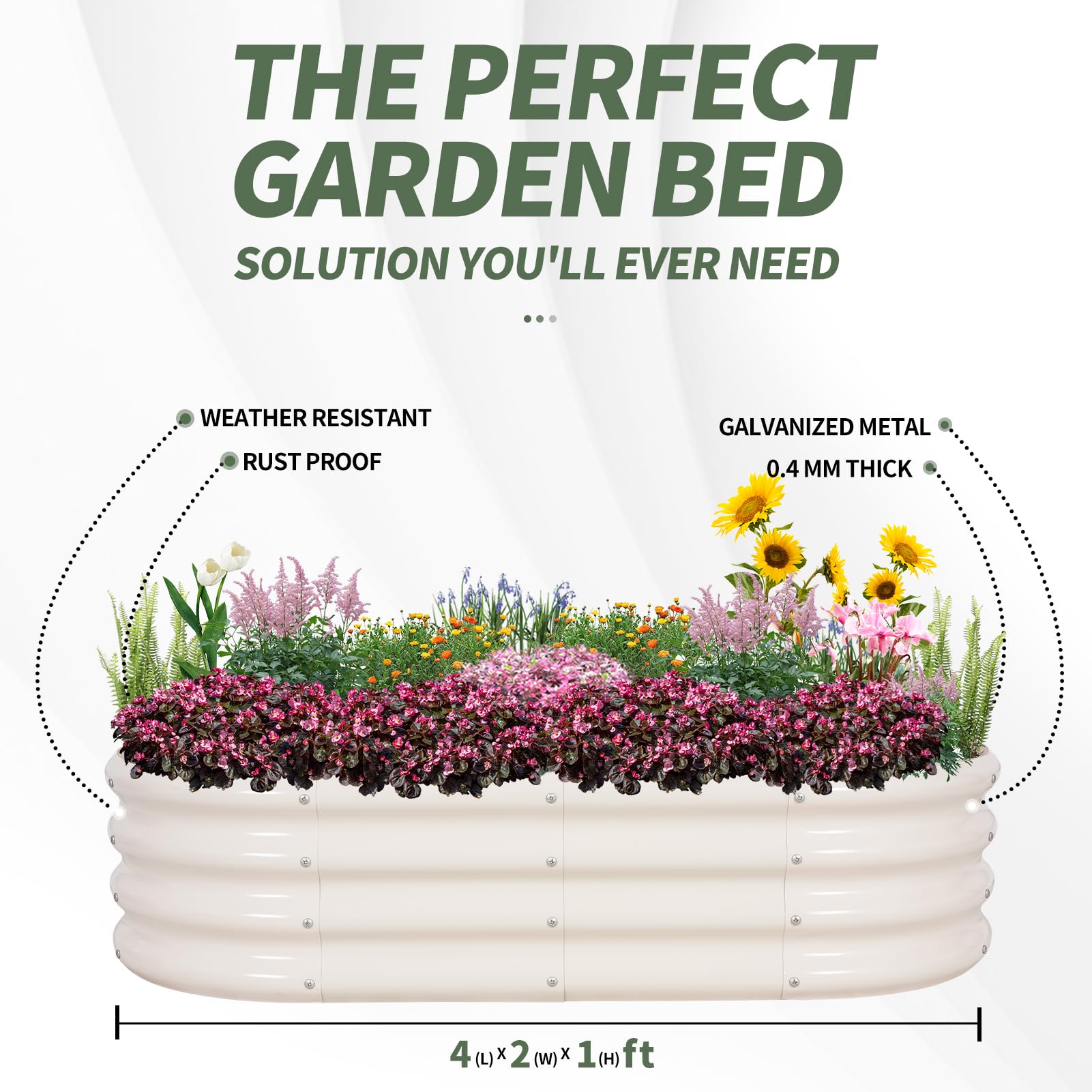 1MORE raised bed kit with tools ready for fast outdoor installation