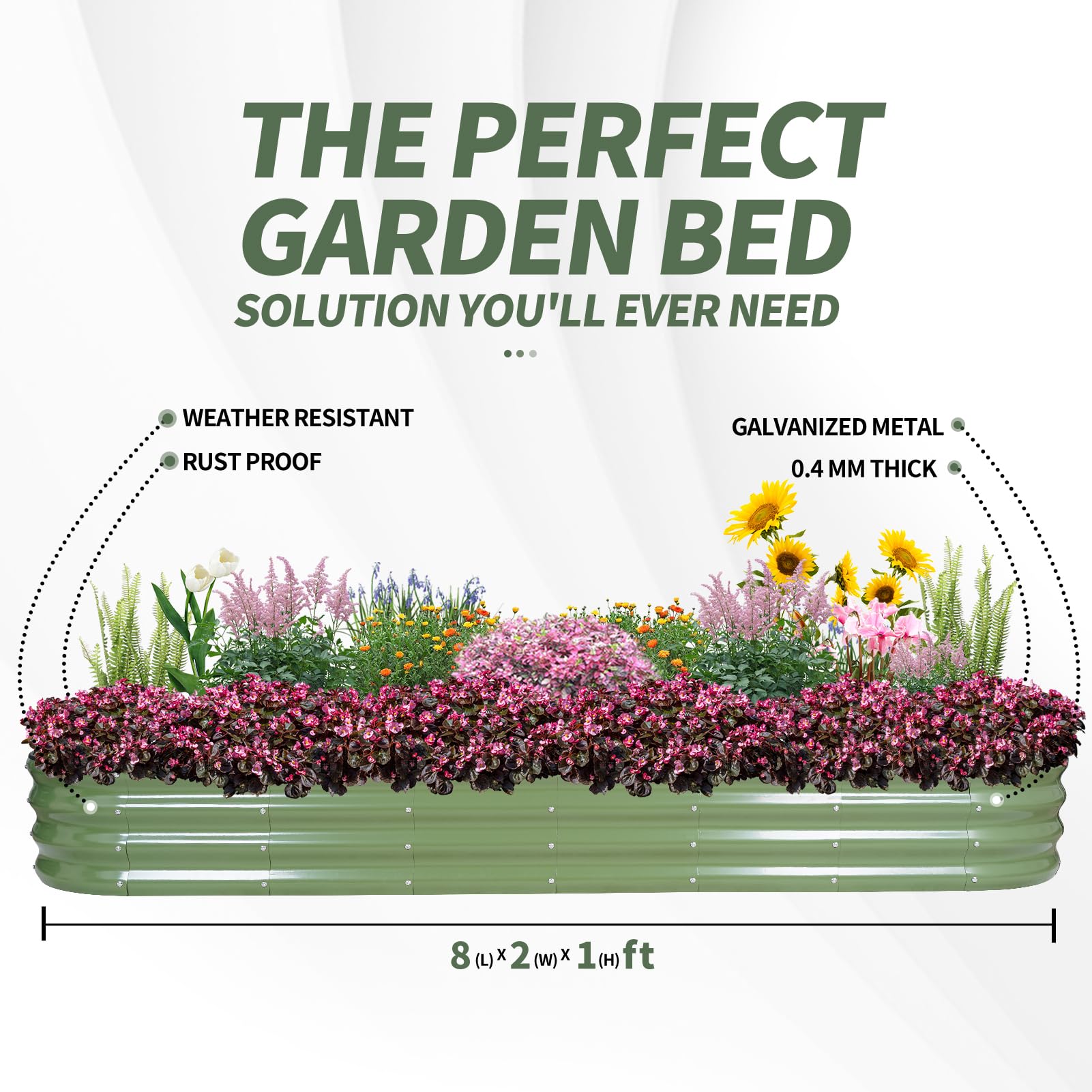 1MORE two-pack raised garden bed ideal for vegetables, herbs, and flowers.
