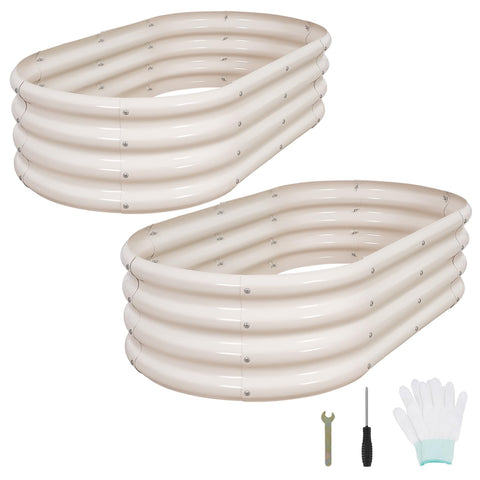 1MORE white two-pack planter boxes for coordinated gardening