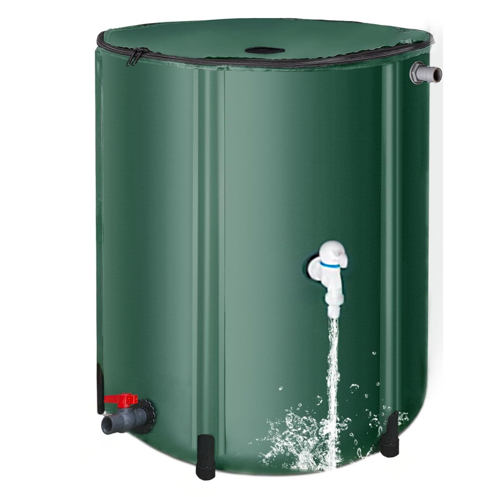 200gal rain barrel top view showing large capacity for rainwater collection