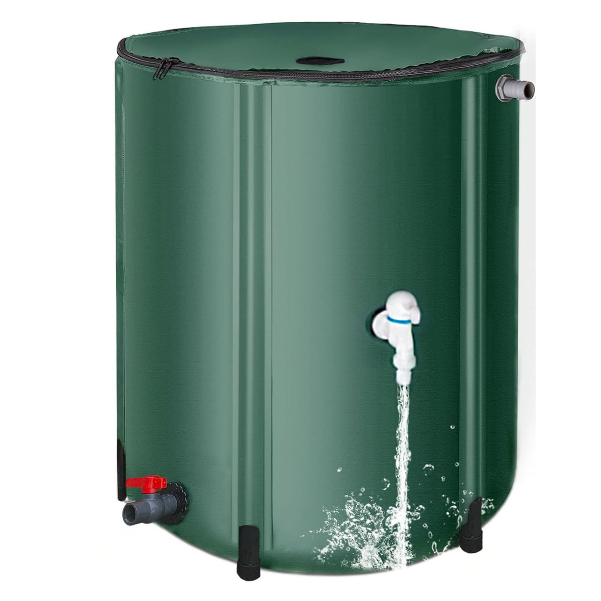 200gal rain barrel top view showing large capacity for rainwater collection