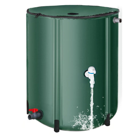 200gal rain barrel top view showing large capacity for rainwater collection