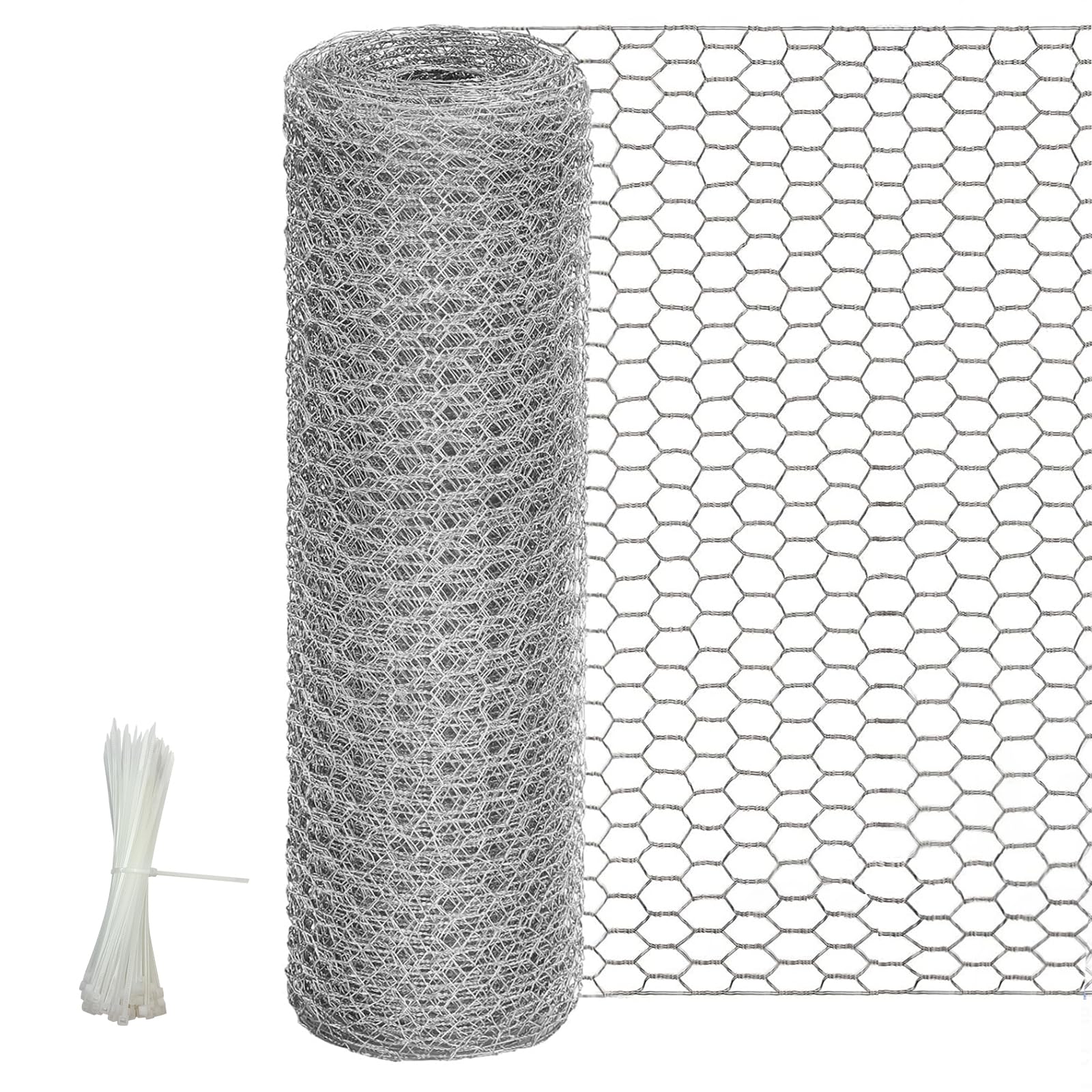24 Rifny chicken wire fencing close-up of hex mesh for outdoor enclosures.