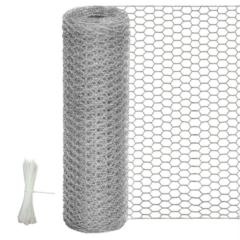 24 Rifny chicken wire fencing close-up of hex mesh for outdoor enclosures.