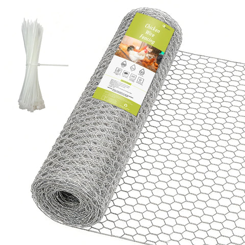 24 Rifny chicken wire mesh 1in hex for secure garden fencing and airflow