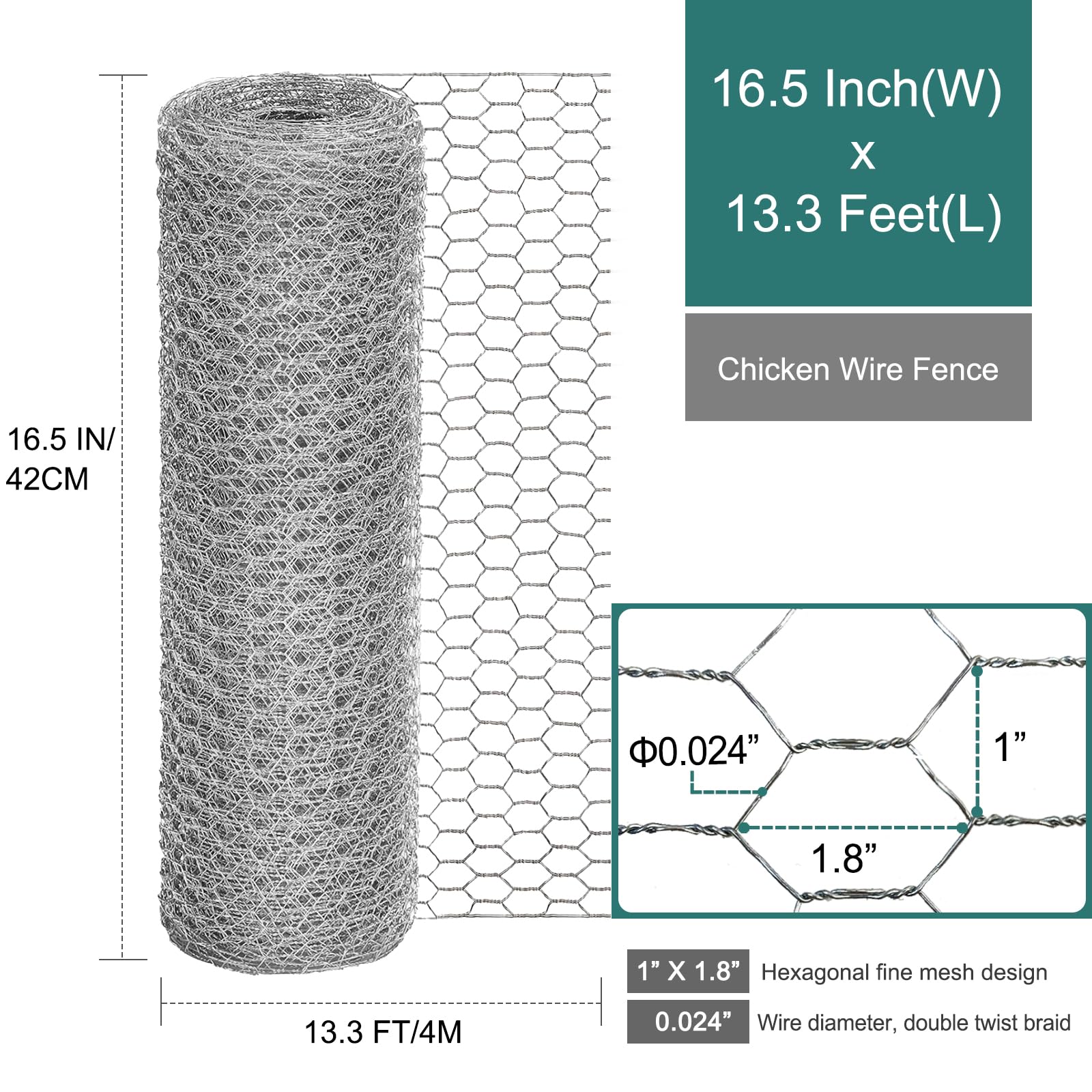 24 Rifny galvanized poultry netting for durable outdoor fencing and protection