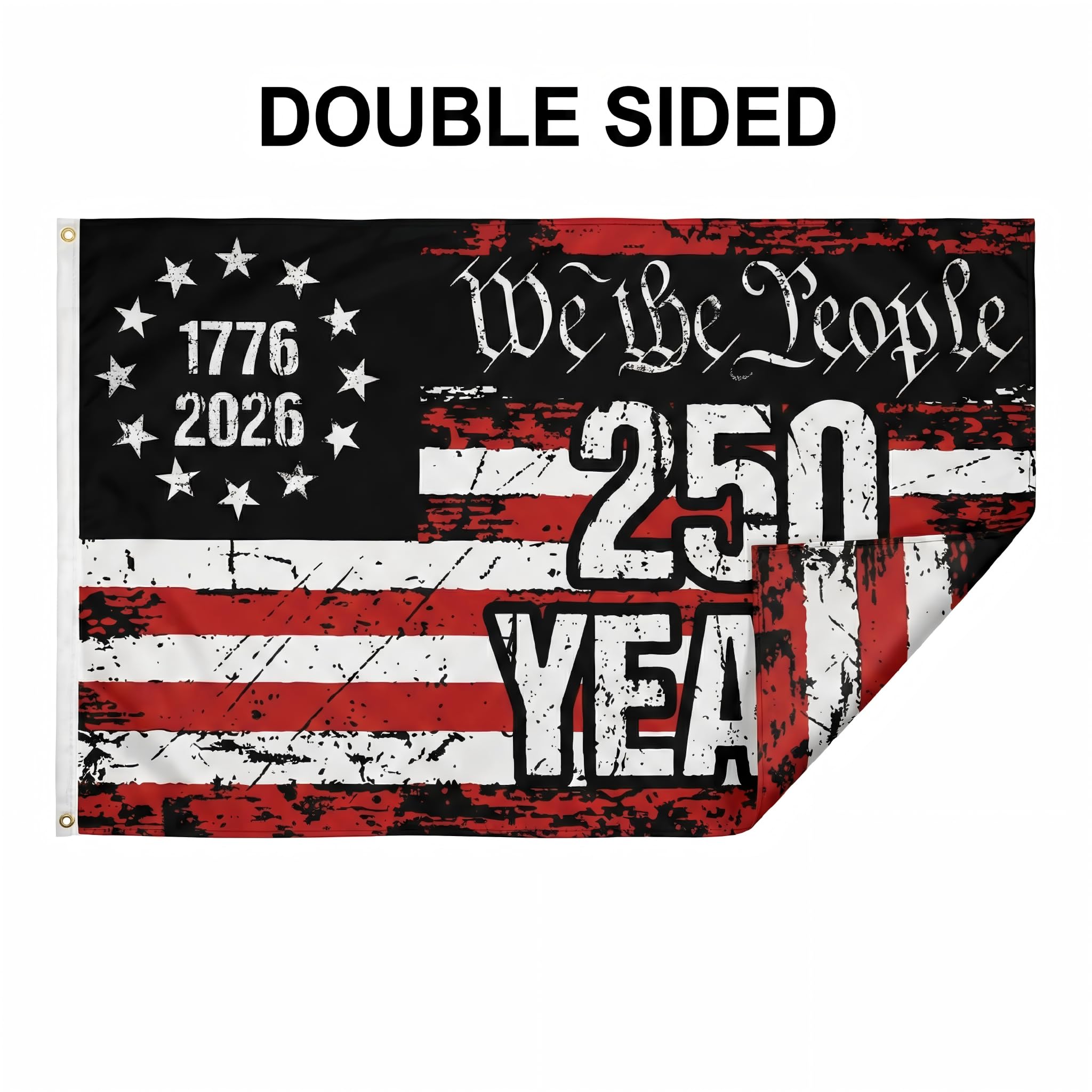250th Anniversary Flag fade-resistant colors stay sharp after sun exposure