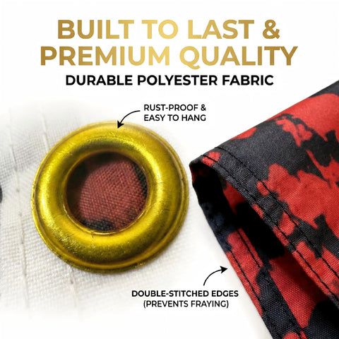 250th Anniversary Flag heavy-duty grommets shown for secure installation on standard flagpoles