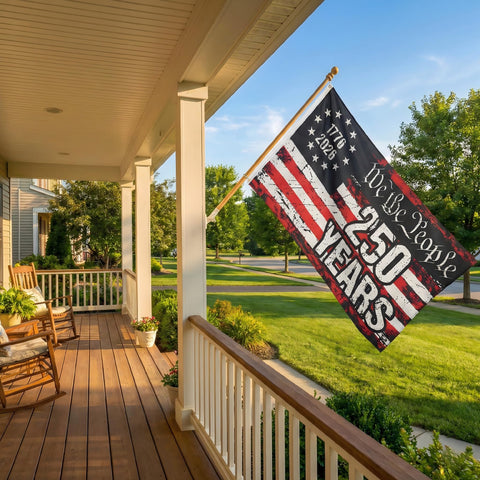 250th Anniversary Flag outdoor porch or garden display for festive commemorations