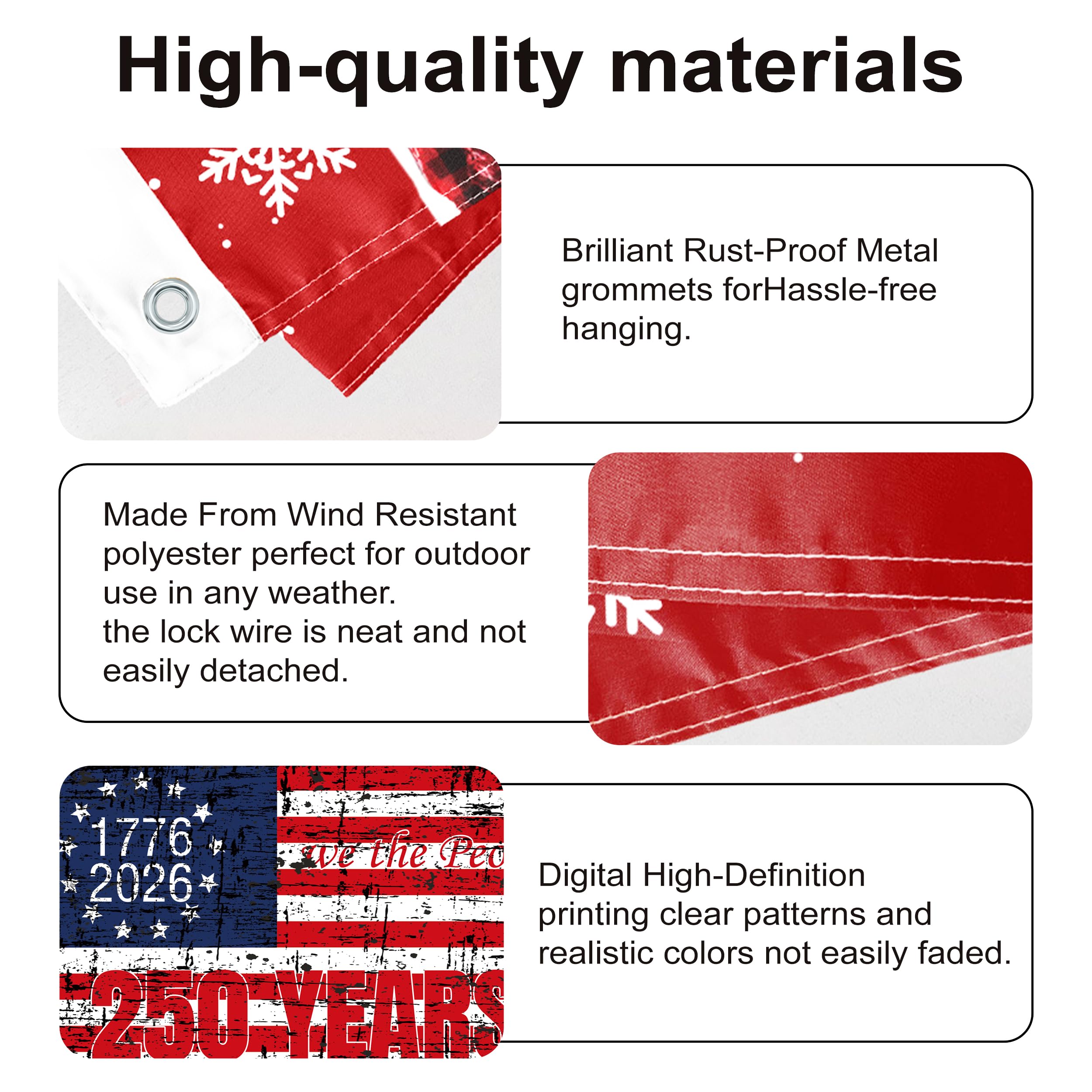 Two-grommet design enables flexible display on flagpoles