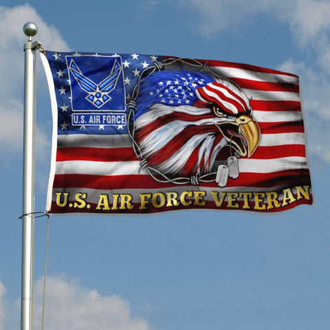 2BUT flag banner back side reveals mirrored print for double visibility.