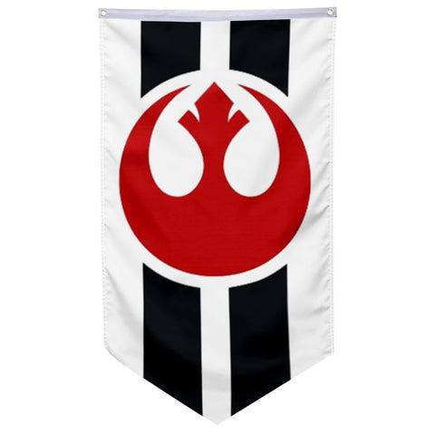 2BUT Rebel Alliance flag pennant 30x50 front view with vivid print for outdoor durability
