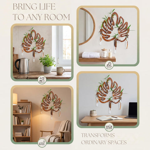 2Special Propagation Stations leaf shape design doubles as artful wall decor.