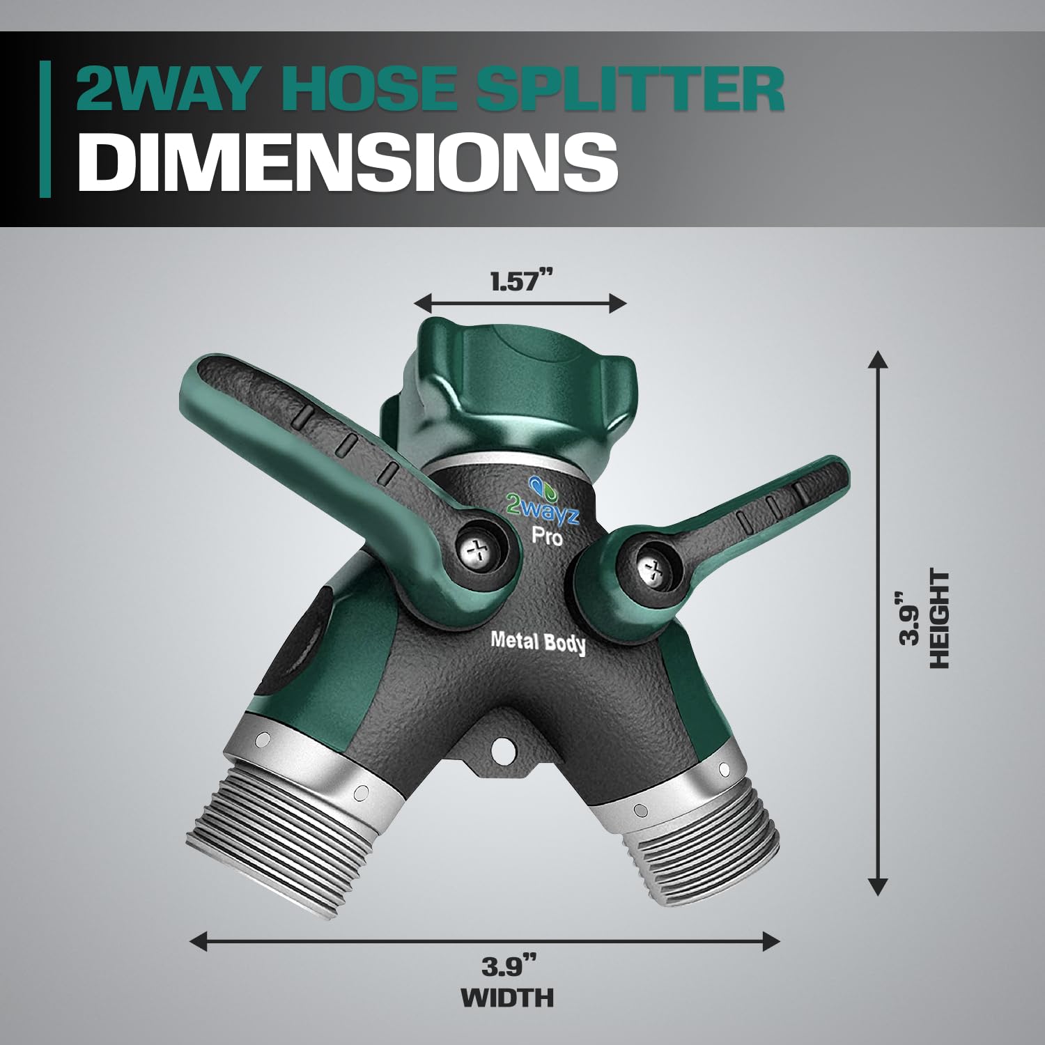 2WAYZ easy-grip handles simplify valve turning during garden tasks.