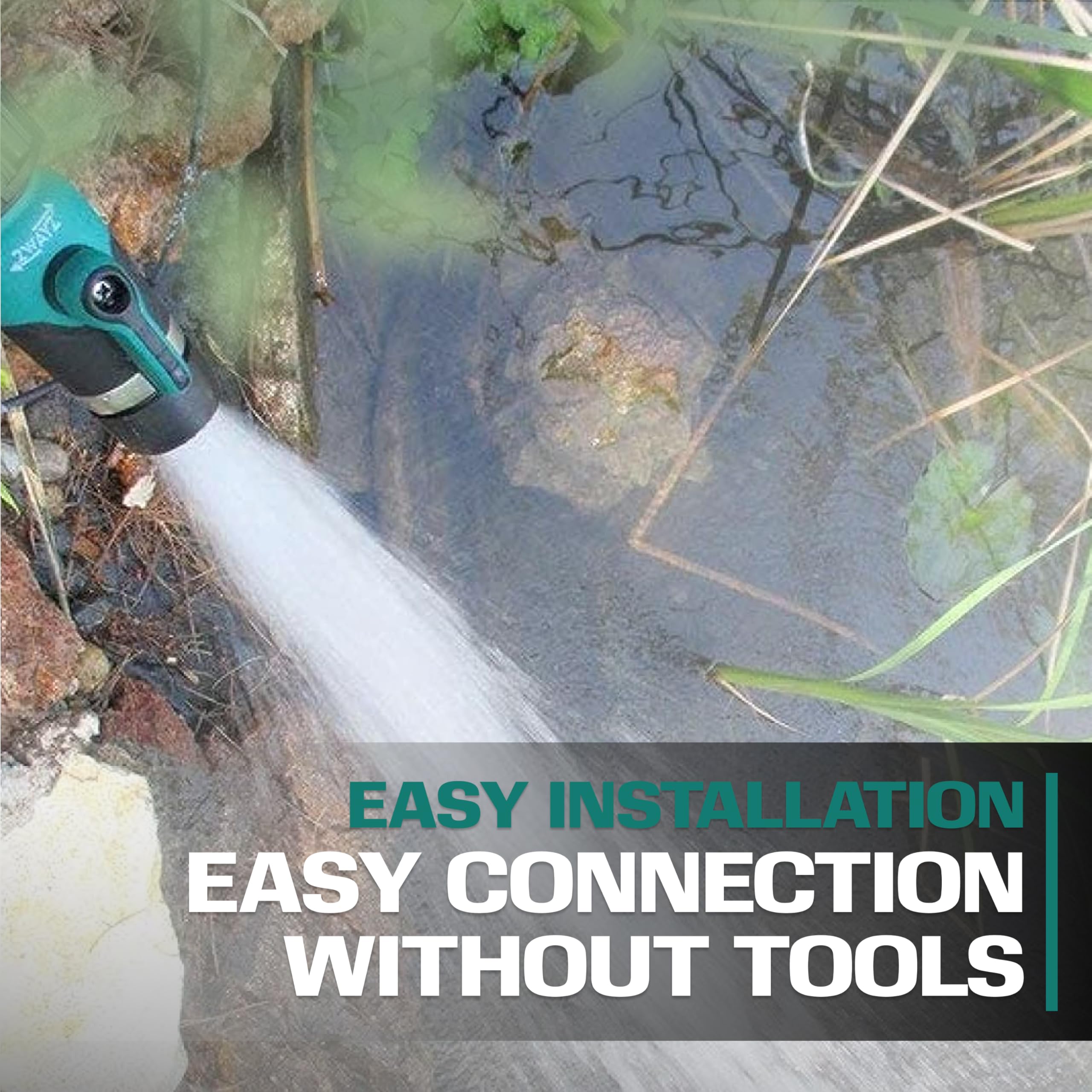 Easy installation without tools for fast outdoor setup