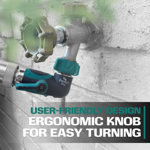 2WAYZ ergonomic knob design allows easy turning even when wet.