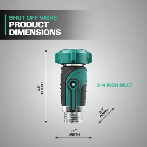 PVC and zinc construction on the valve helps prevent leaks and rust.