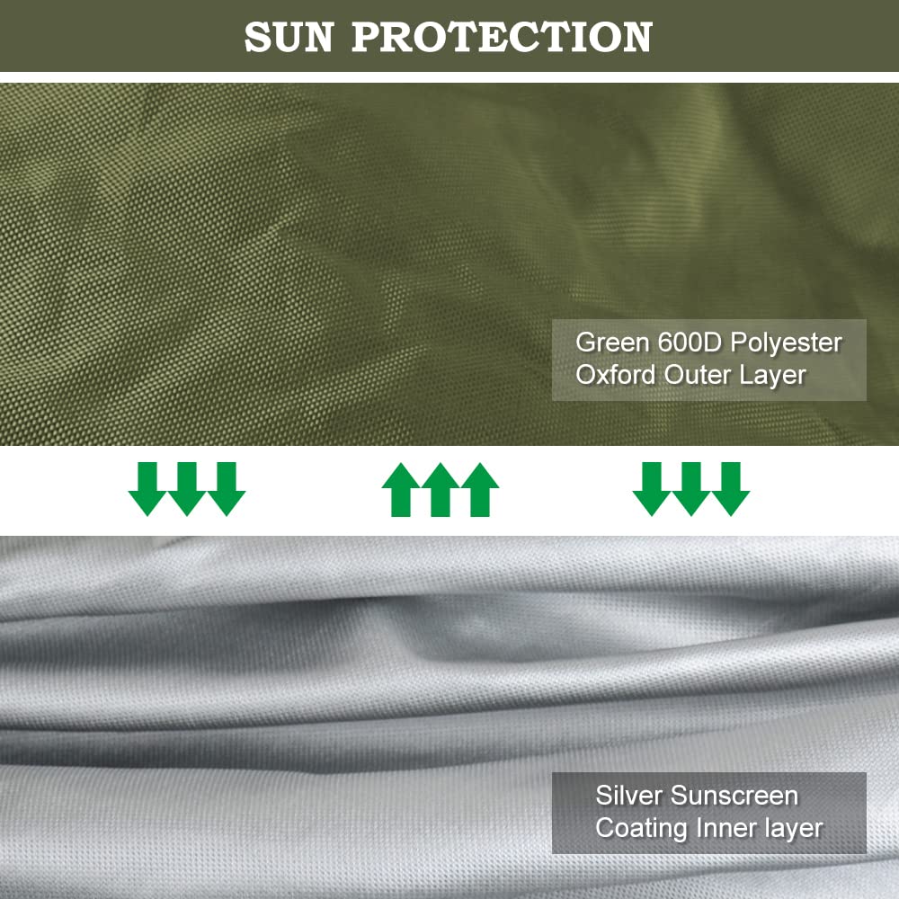 2win2buy cover features elastic cord for quick, tight fit on most riding mowers