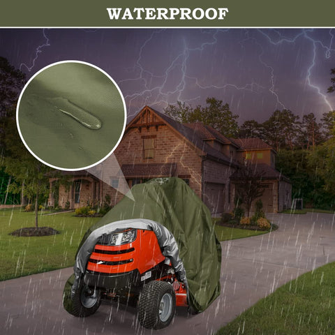 2win2buy lawn mower cover waterproof Oxford fabric keeps mower dry during heavy rain