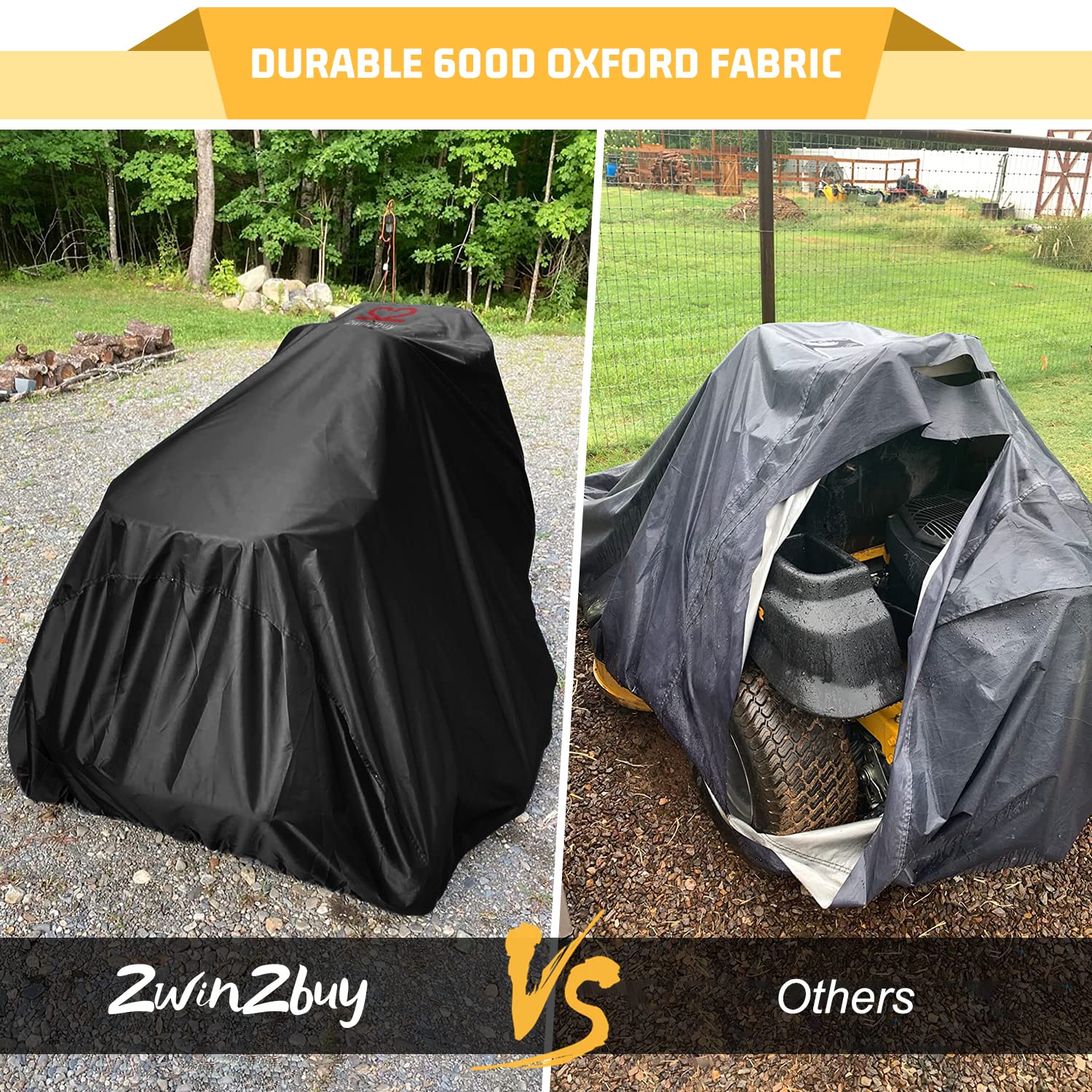 2win2buy waterproof and dust-proof cover protects against rain, dust, and sun damage.