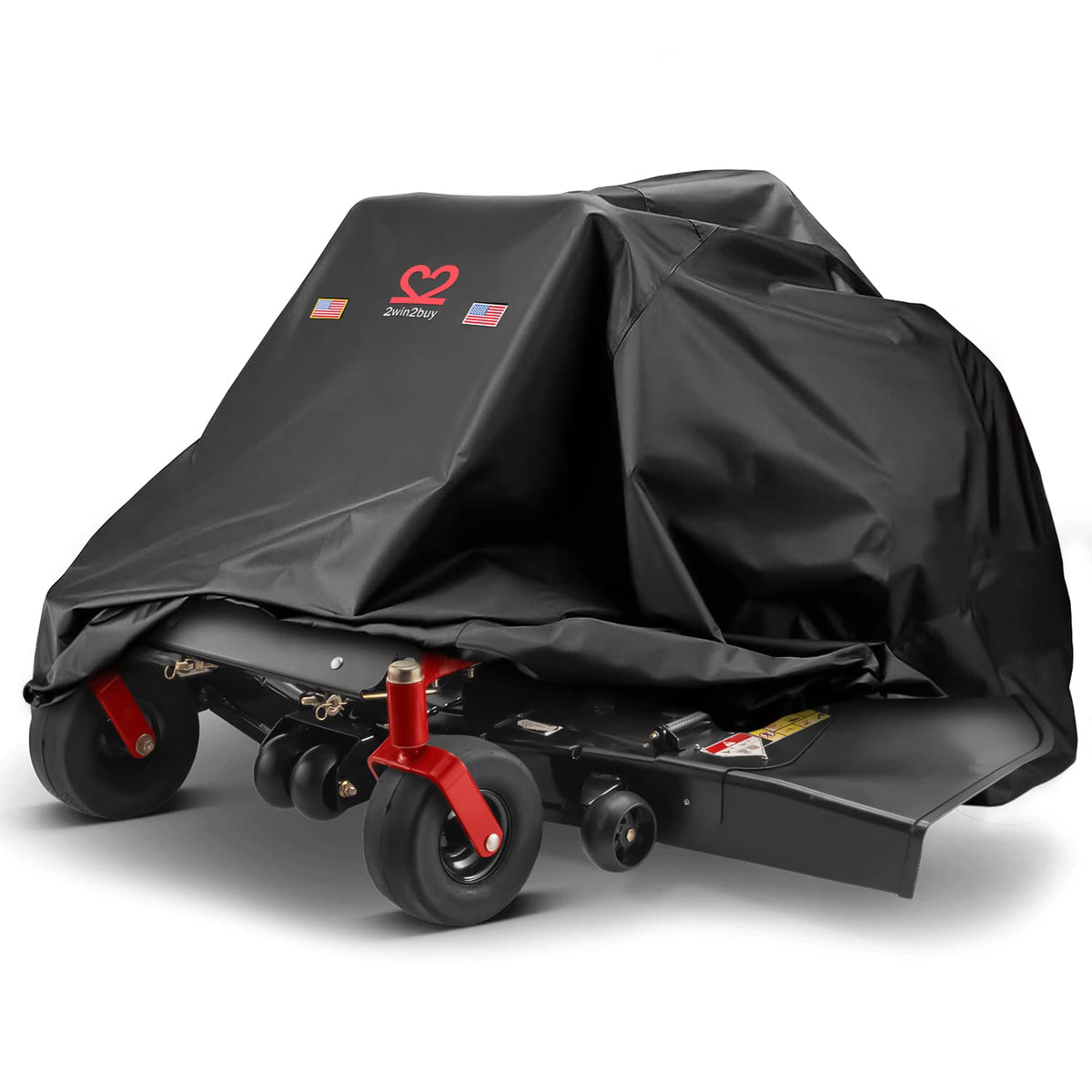 2win2buy zero-turn mower cover protects deck and wheels for outdoor storage