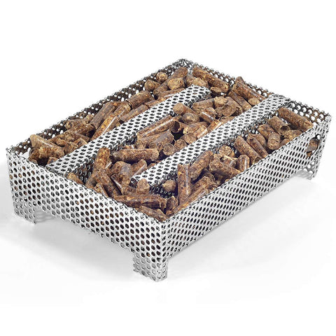 3 BUZZLETT easy-clean smoker tray after grilling cleanup.