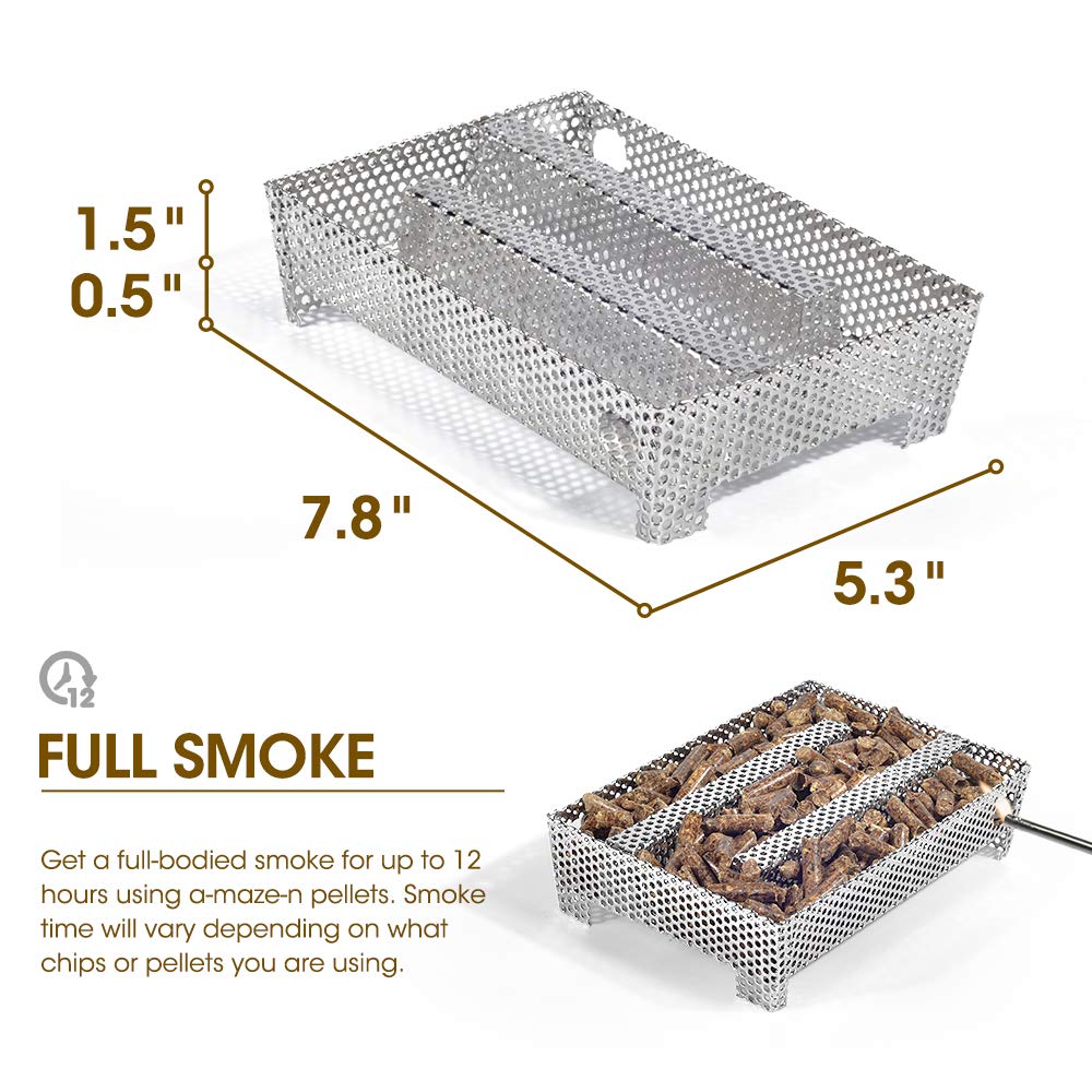 3 BUZZLETT lightweight portable smoker tray ready for camping.