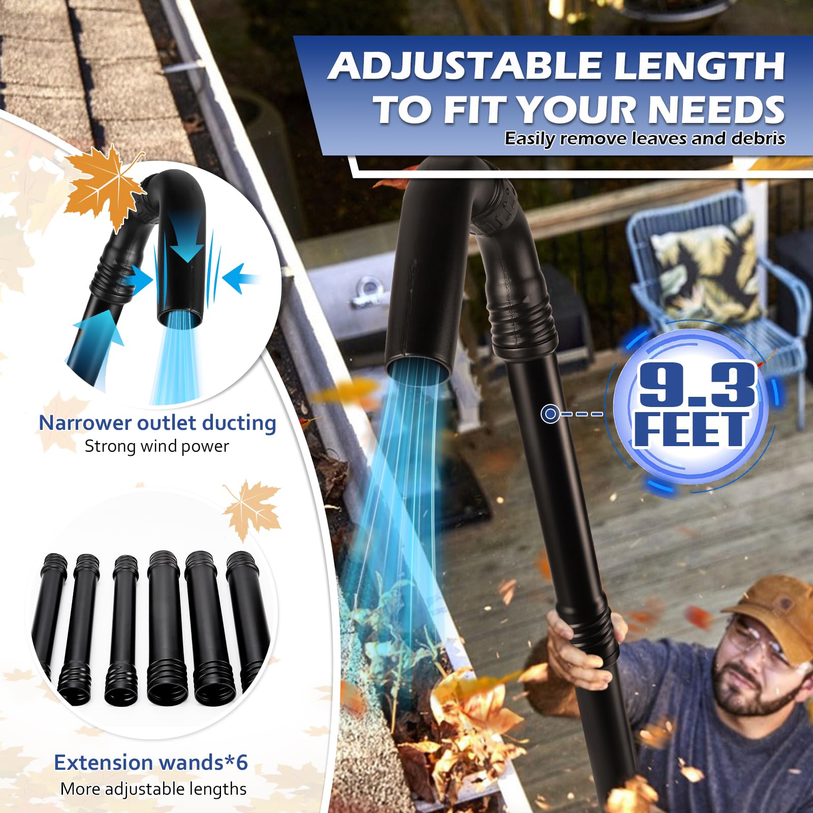 3 BUZZLETT ladder-free cleaning from ground reduces risk and effort.