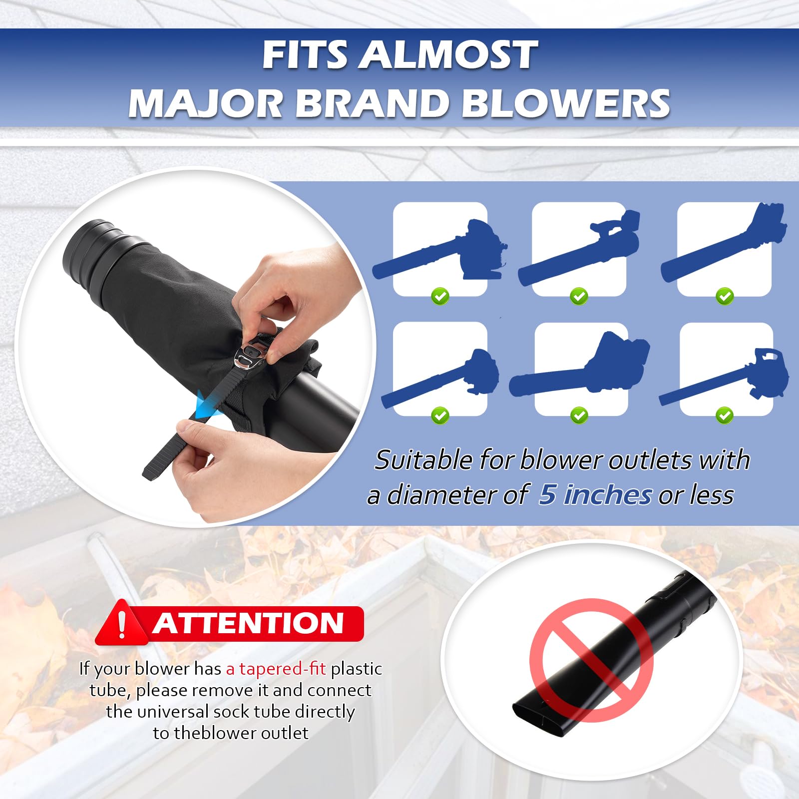 3 BUZZLETT narrower nozzle directs strong wind for debris and leaf removal.