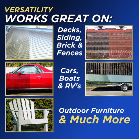 30 SECONDS Foam Cannon Soap cleaning plastic outdoor furniture with foam.
