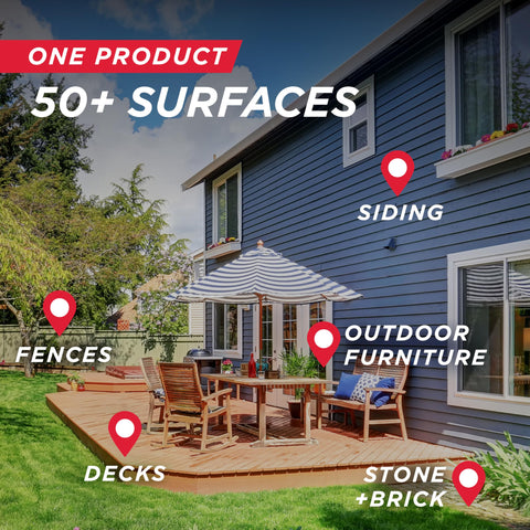 30 Seconds Outdoor Cleaner concrete patio after cleaning looks brighter.