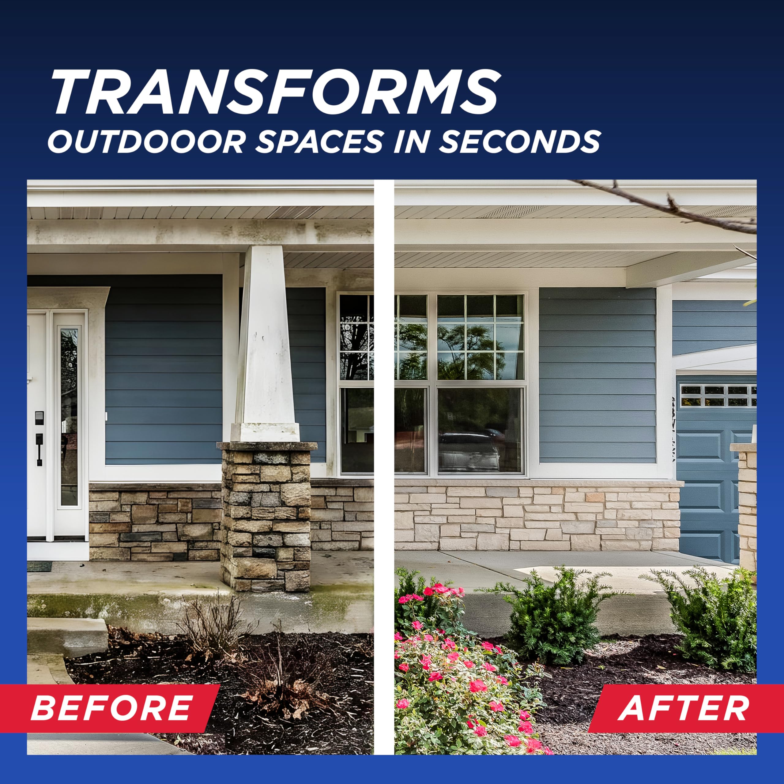 30 Seconds Outdoor Cleaner restores canvas awning color and clarity
