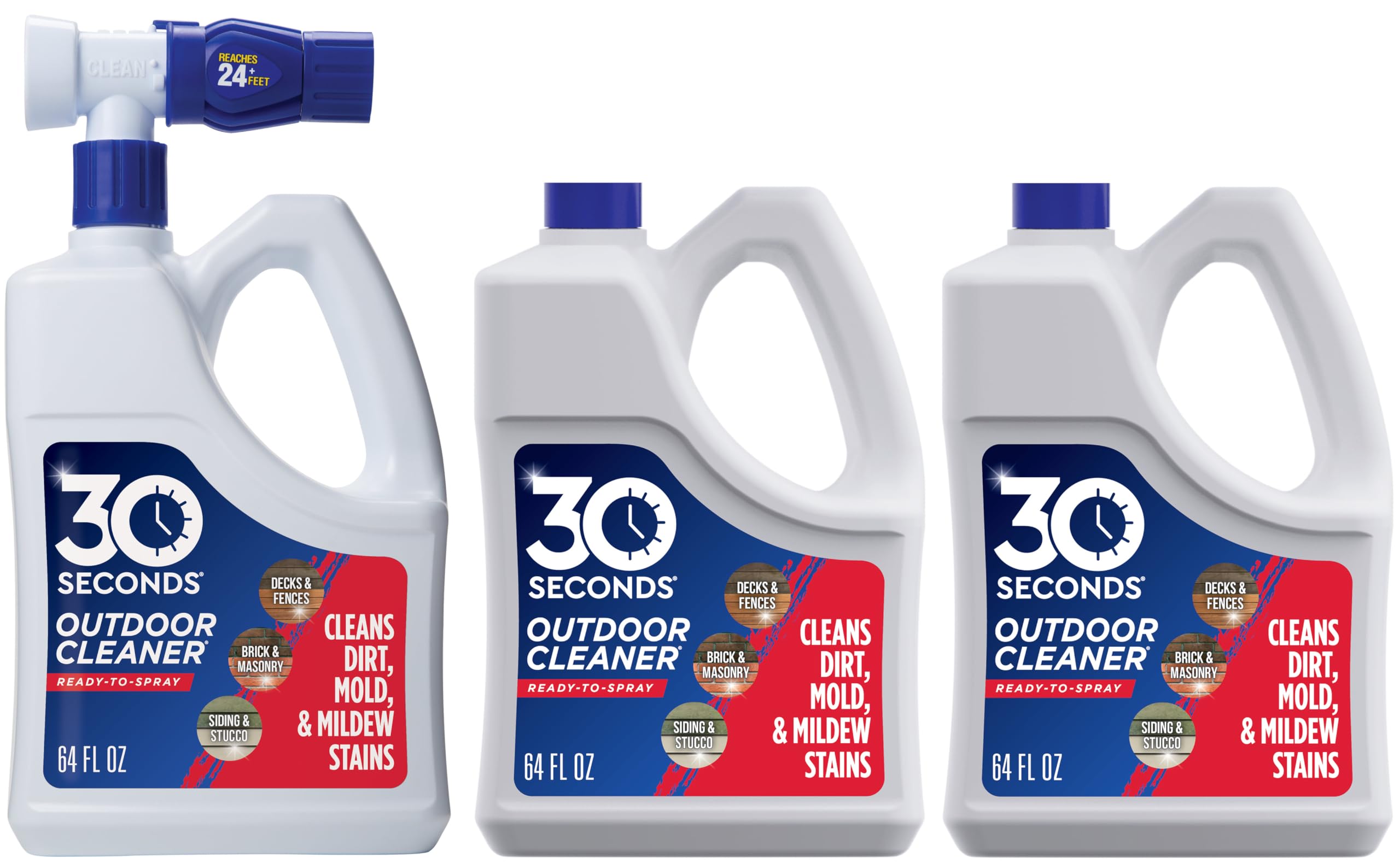 30 Seconds Outdoor Cleaner removes moss stains from siding for curb appeal