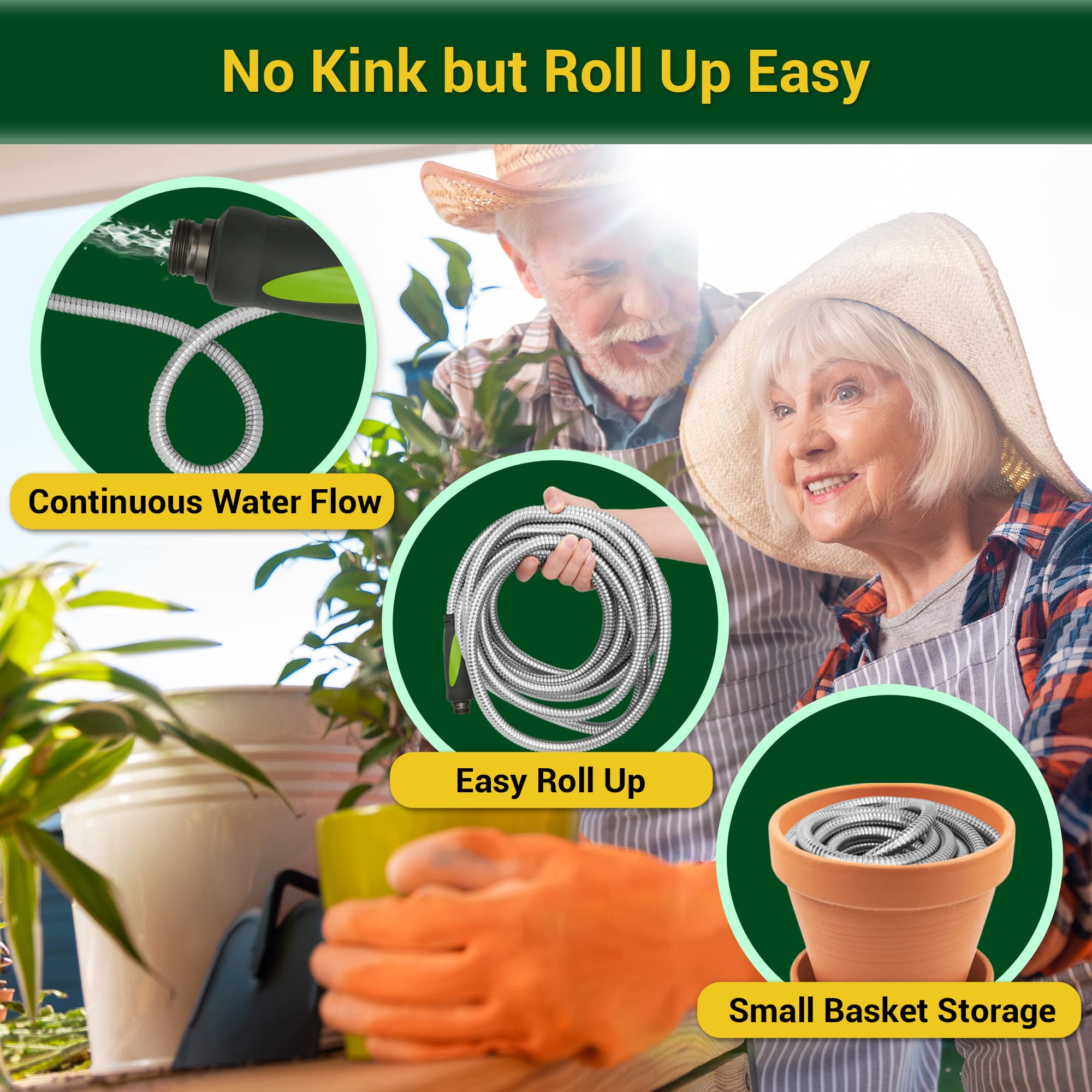 360 GADGET 360-degree swivel handle eases hose movement