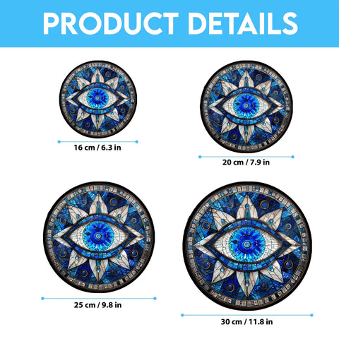 365CUSGIFTS evil eye sun catcher mountain glass outdoor display