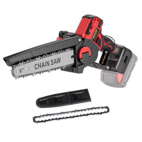 3D VO INN mini chainsaw with Milwaukee 18V compatibility for cordless pruning.
