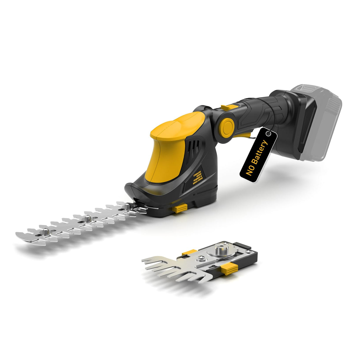 3D VO INN hedge trimmer cordless with DeWALT 20V battery compatibility for yard work