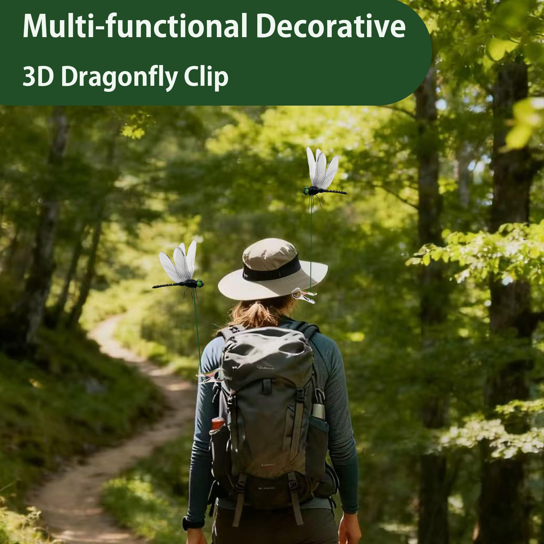 3DVOLTMATE all-season PVC dragonflies resist sun and rain for year-round display.