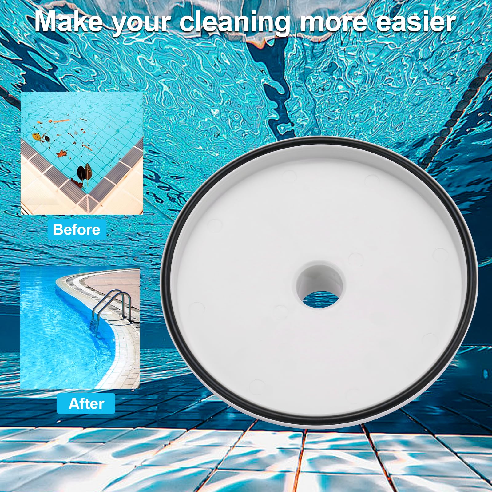 3MIRRORS SKIM-VAC insert demonstrates secure placement over basket for stable suction.