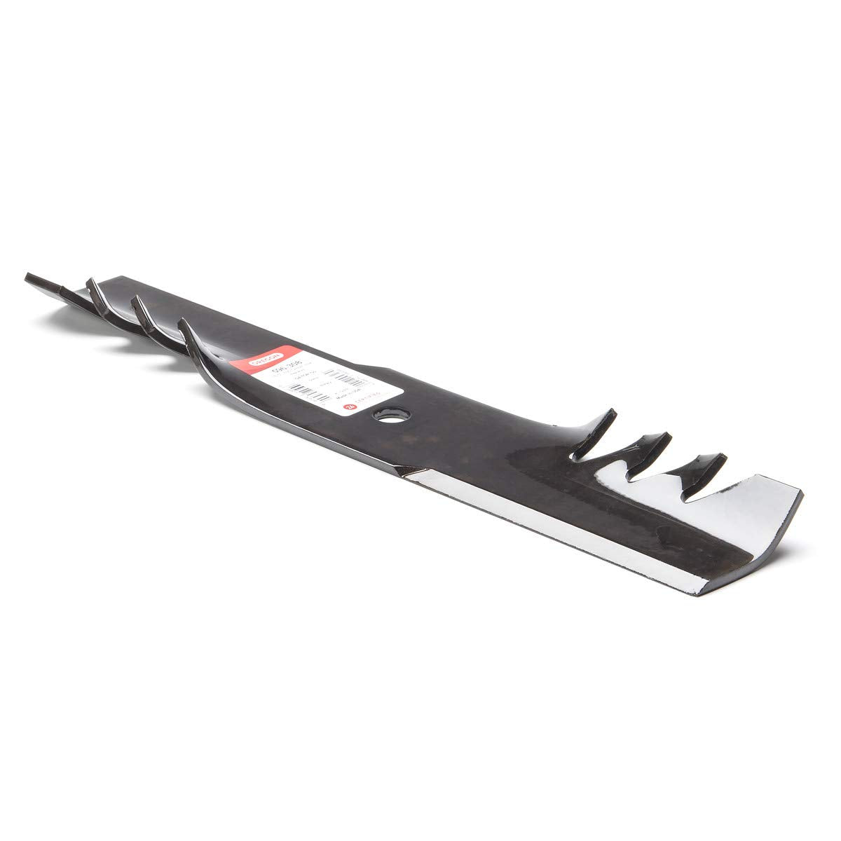 Oregon 596-308 G5 Gator blades close-up for 48-inch Scag 48184, promoting even mulching circulation.