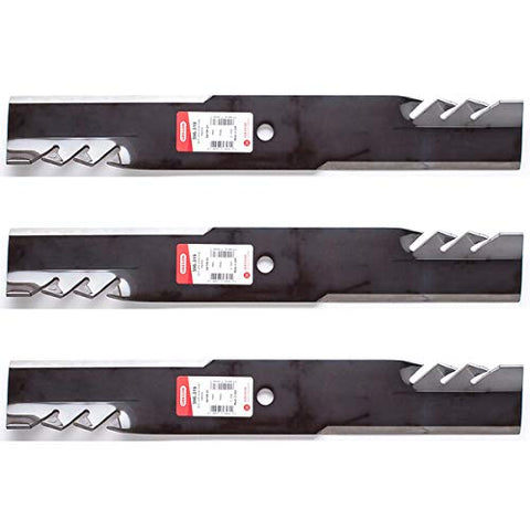 3PK Oregon 596-319 G5 Gator blades for 60-inch Hustler improve mulching and mowing efficiency