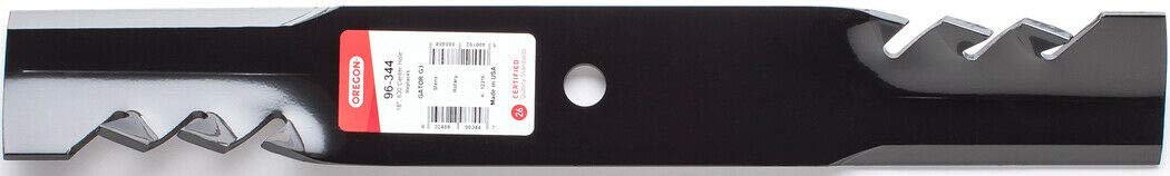 3PK Oregon Gator G3 blade edge enhances lift for Scag and Exmark compatibility.