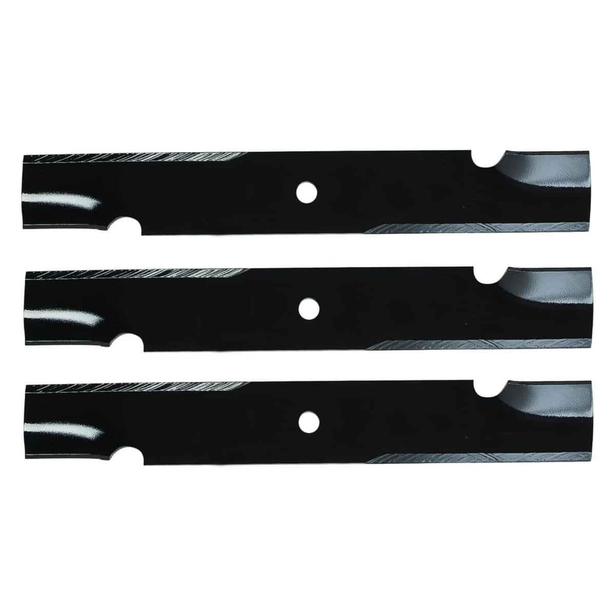 3PK USA mower blade for 52-inch cut, engineered for smooth, even mowing and long-lasting performance.