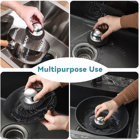 3SAIT replacement steel wool pads for tough grease and burnt-on residue.